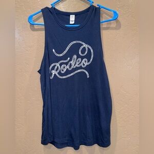 Alternative Navy Rodeo Graphic Muscle Tee